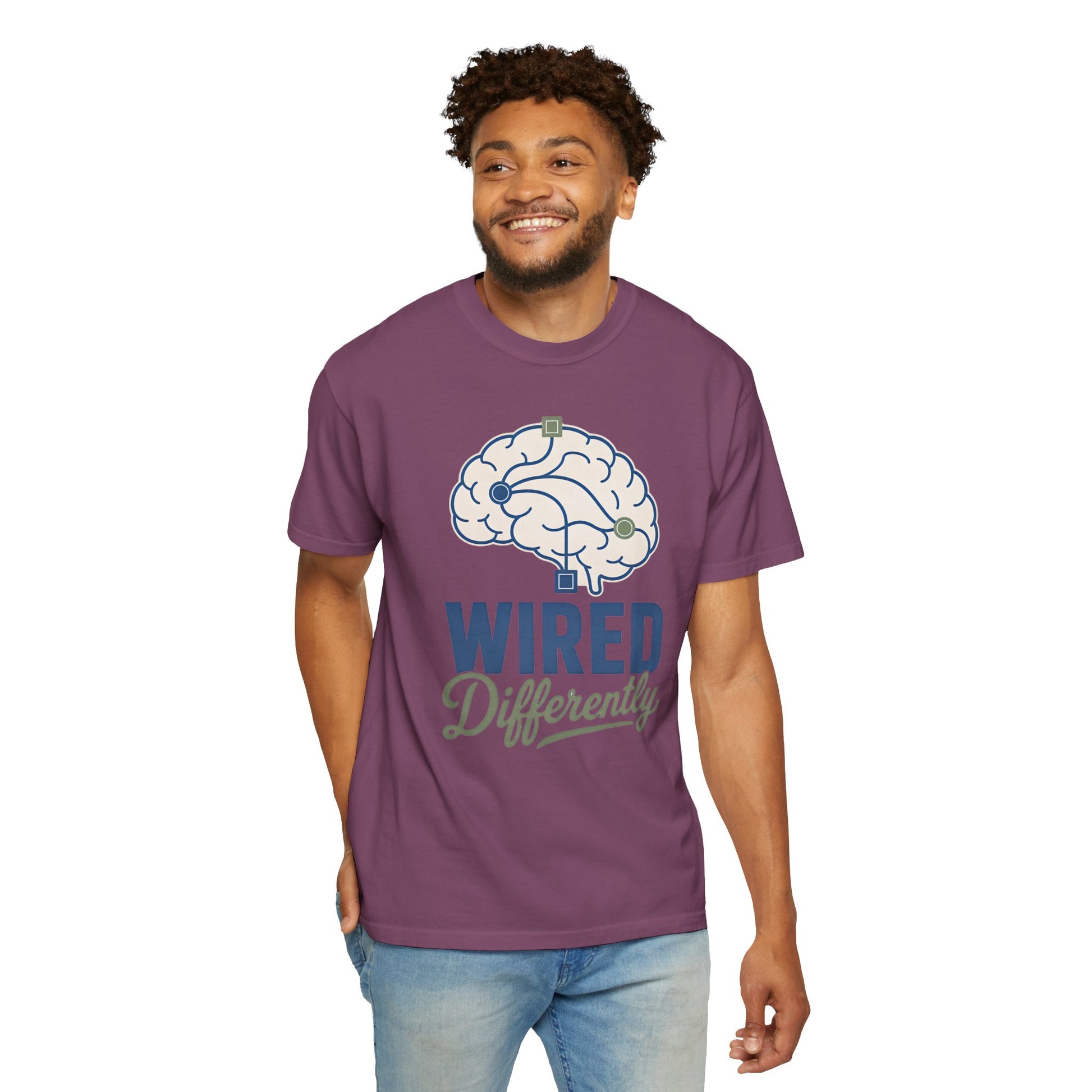 Wired Differently T-Shirt — Brain Graphic Tee for Neurodivergent Pride image 27