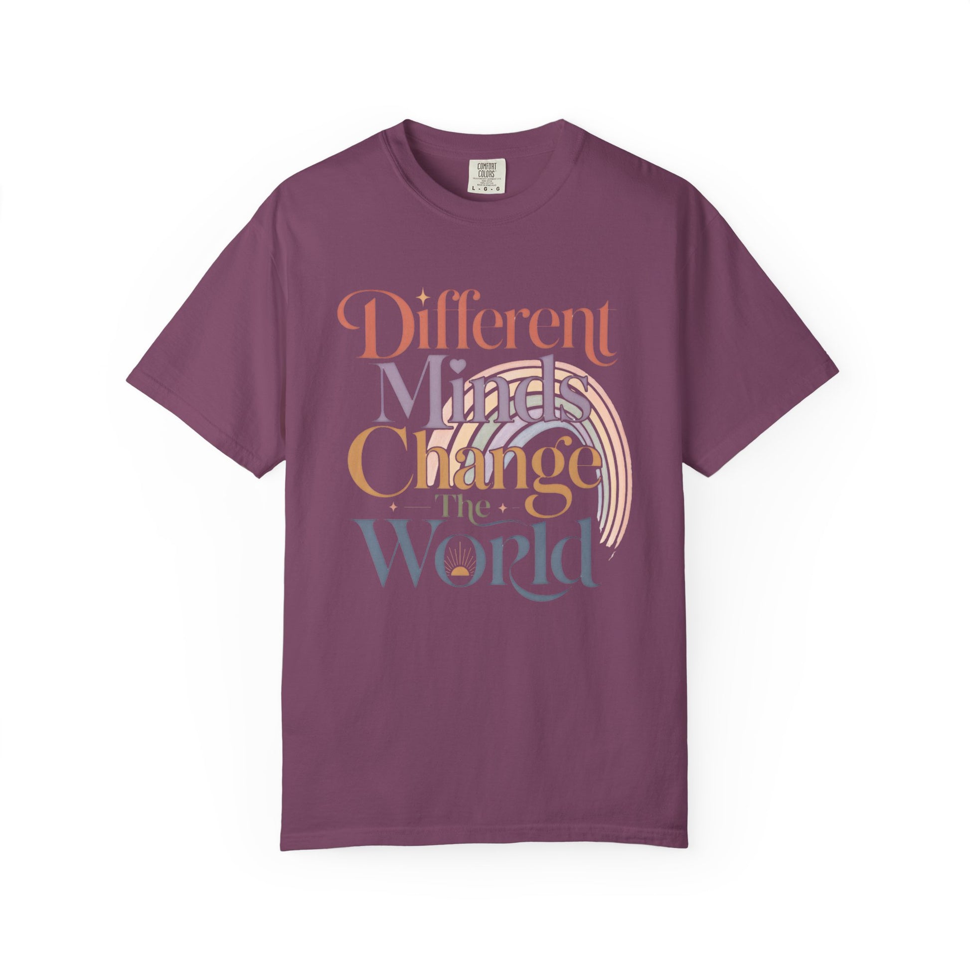 Different Minds Change the World T-Shirt — Inspirational Retro Typography Tee image