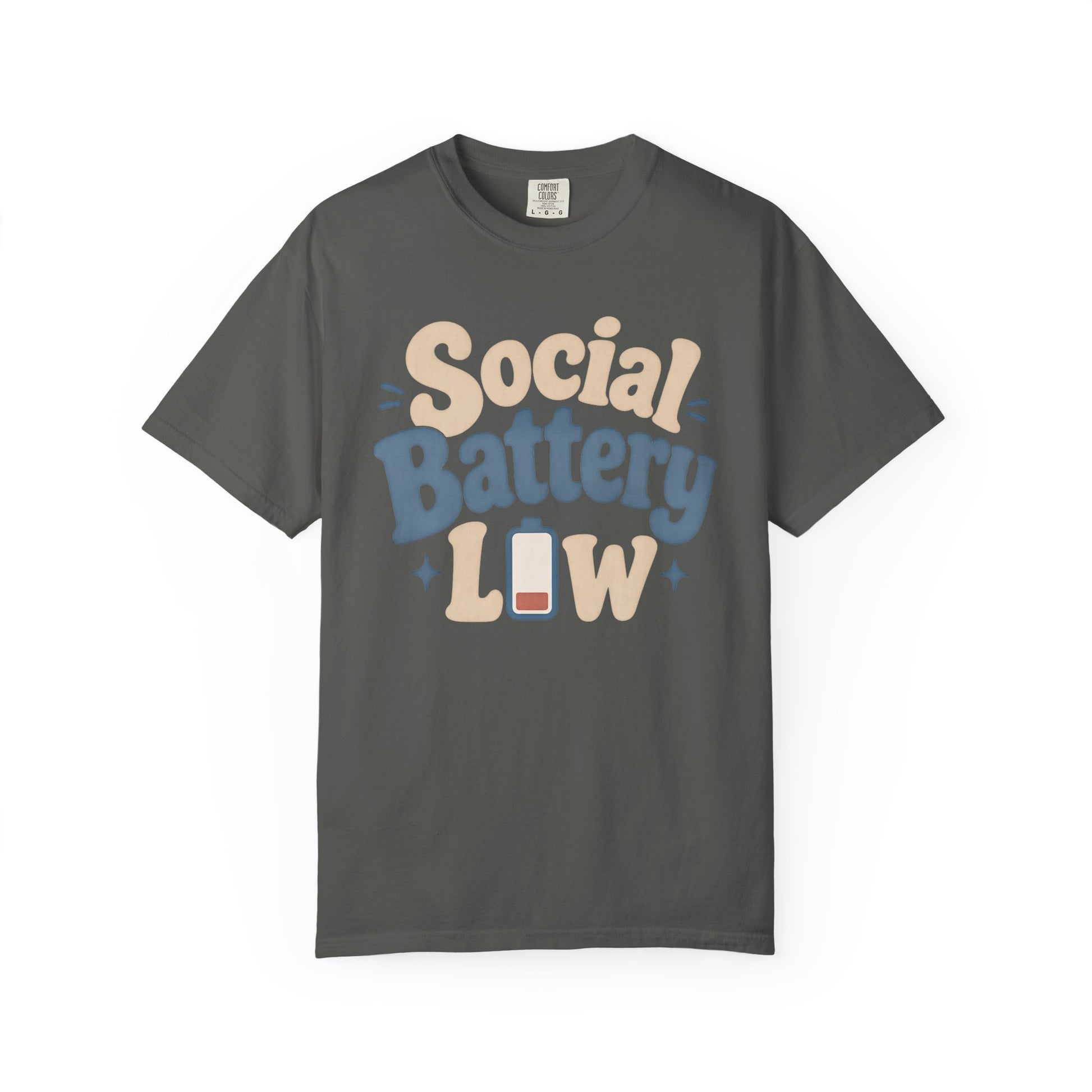 Social Battery Low T-Shirt — Funny Introvert Graphic Tee image