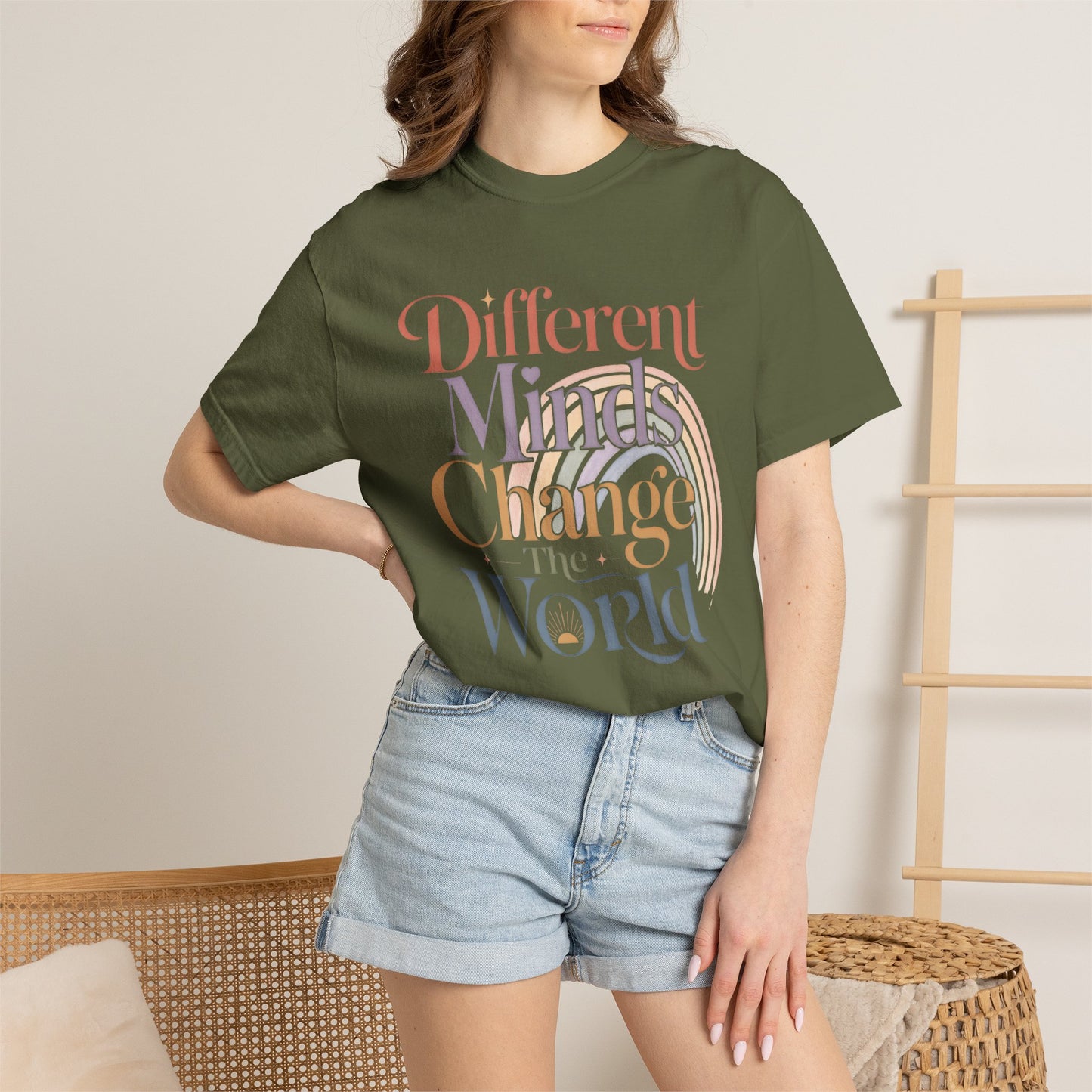 Different Minds Change the World T-Shirt — Inspirational Retro Typography Tee image 9