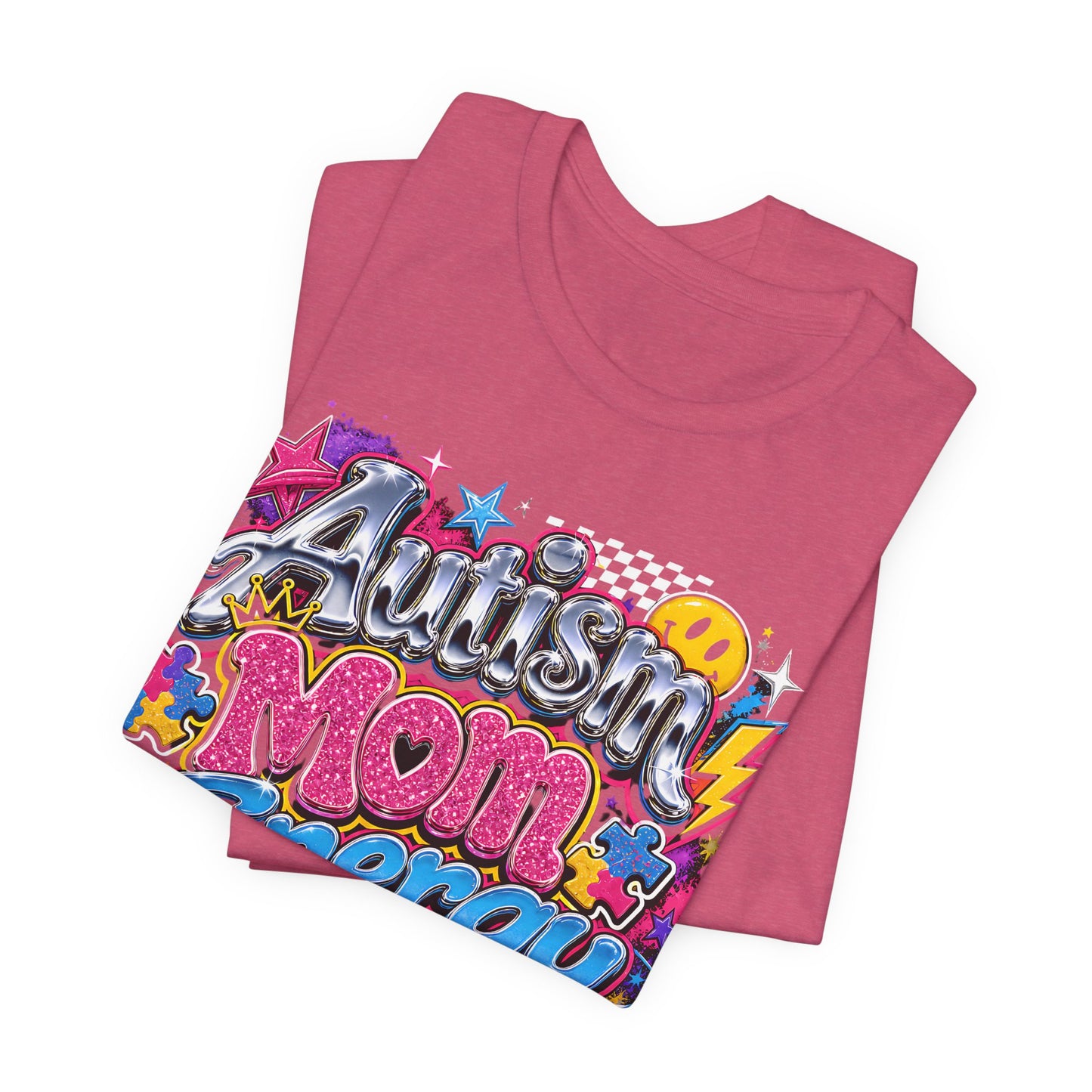 Autism Mom Energy T-Shirt — Colorful Supportive Graphic Tee for Autism Awareness image 37