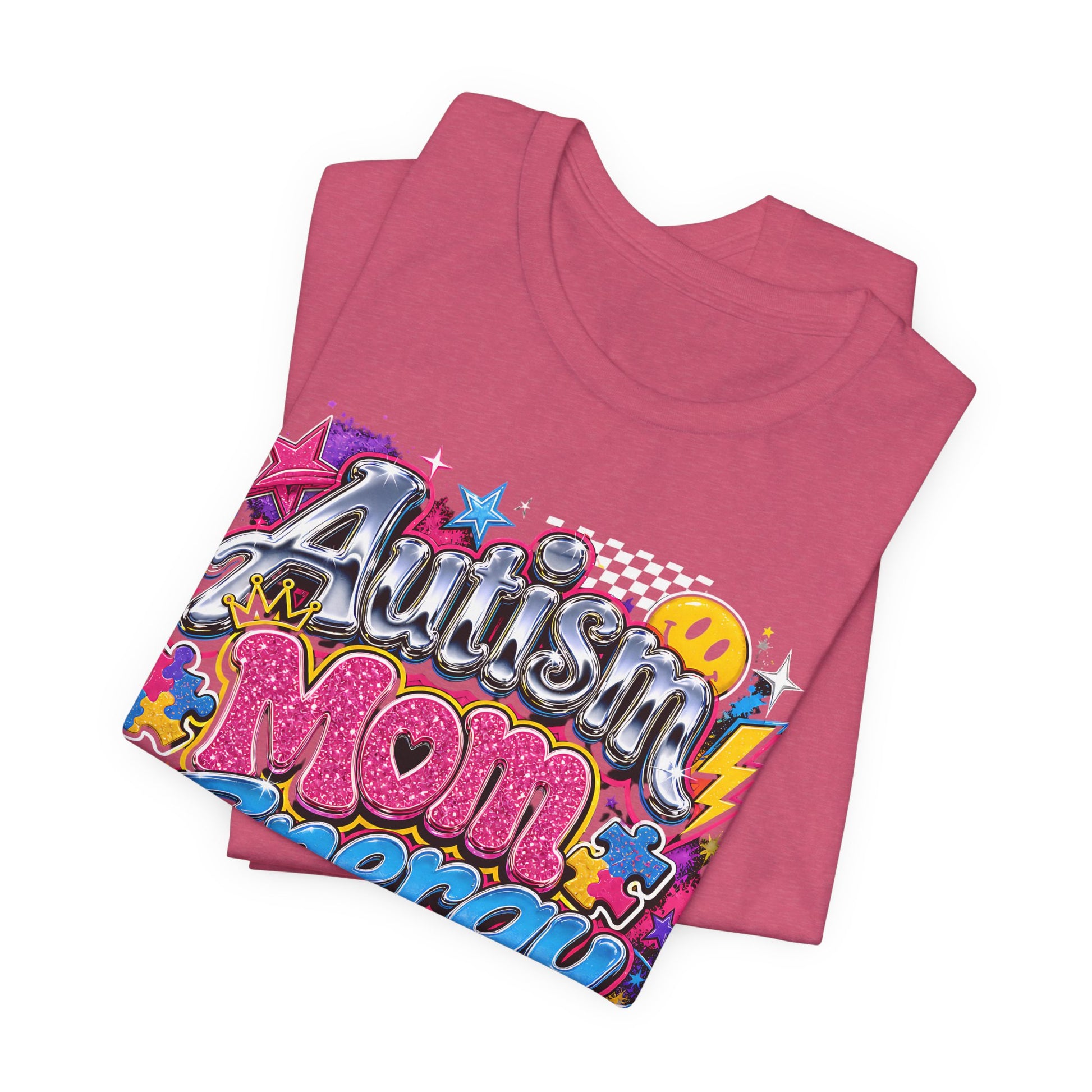 Autism Mom Energy T-Shirt — Colorful Supportive Graphic Tee for Autism Awareness image 37