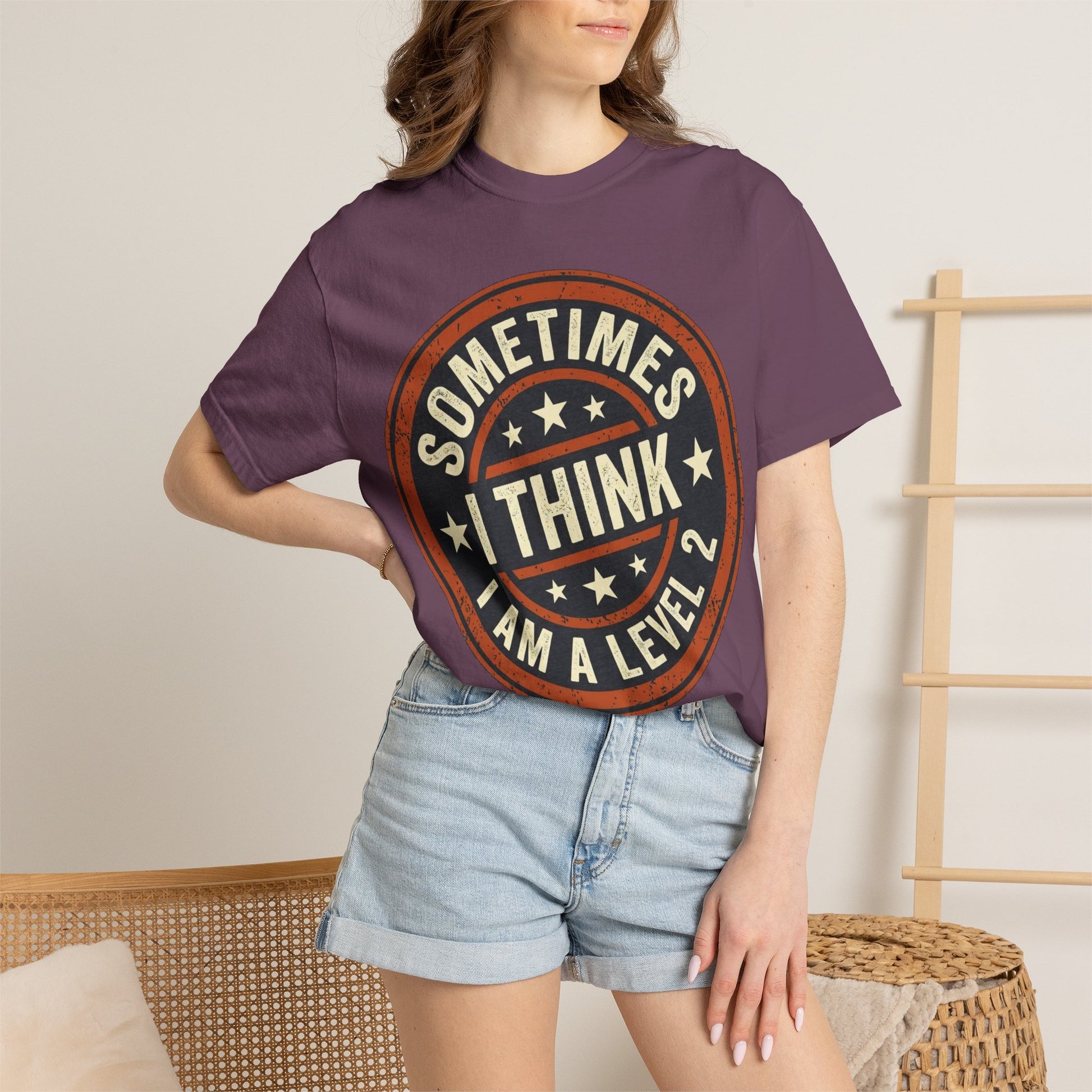 Sometimes I think I Am A Level 2 T-Shirt - Funny Humorous -Spectrum Scale image 55