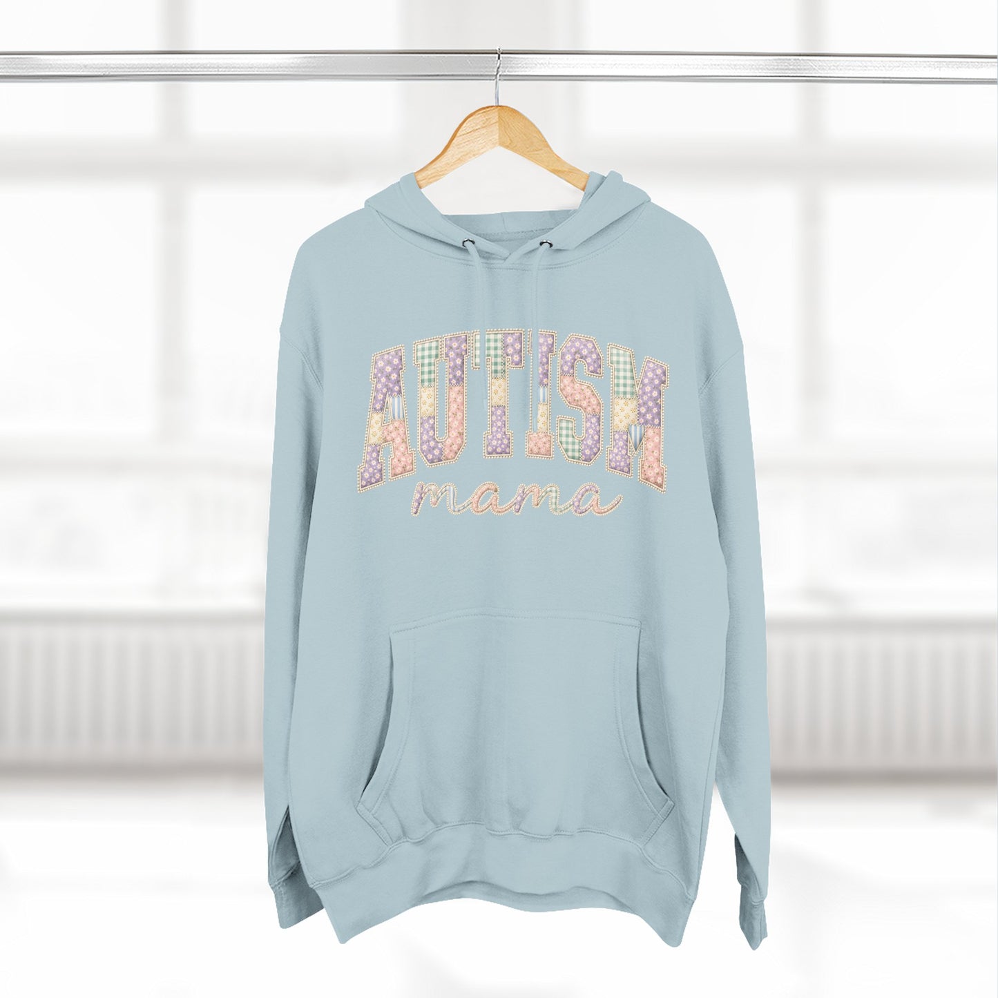 Autism Mama Hoodie — Pastel Patchwork-Pattern Support Sweatshirt image 19