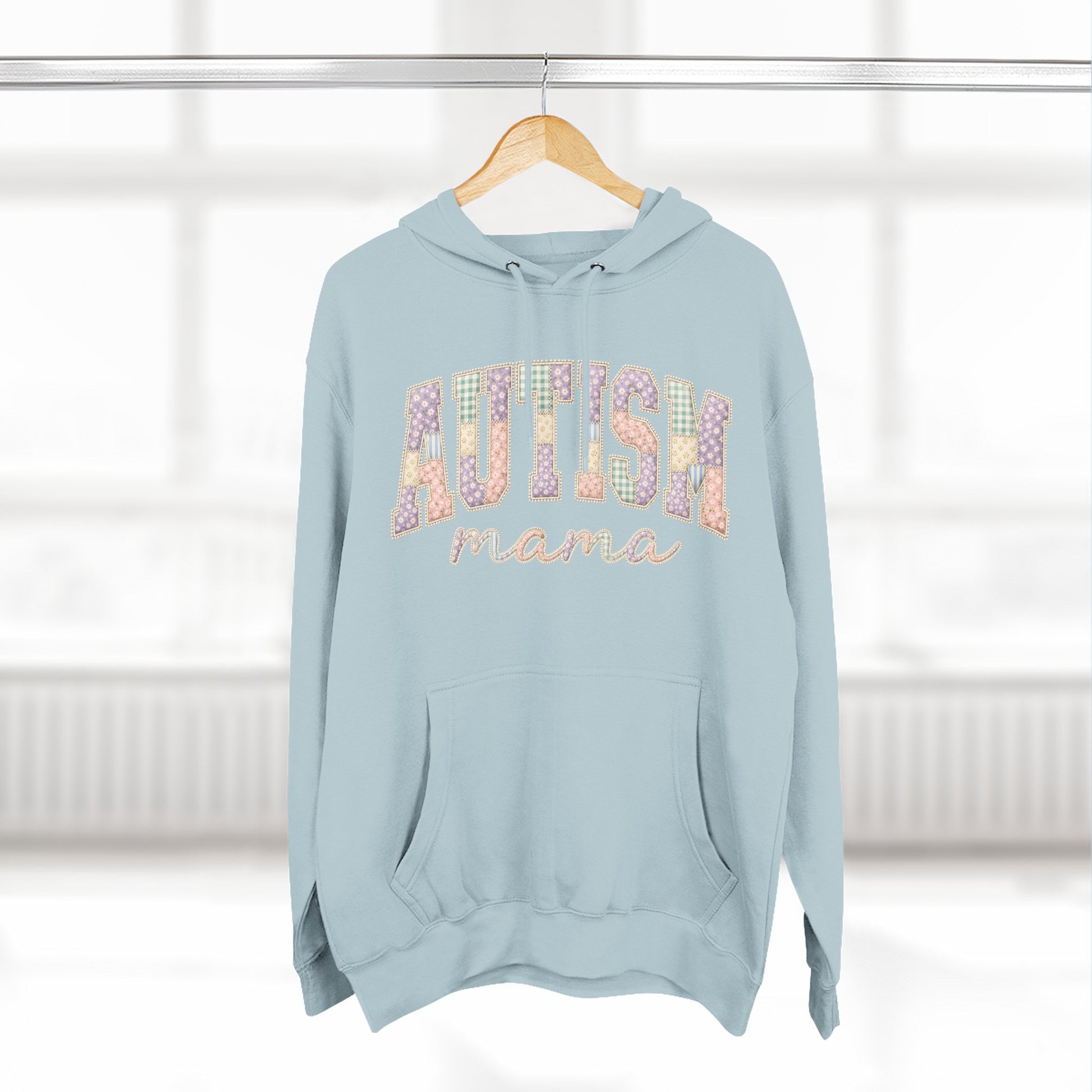 Autism Mama Hoodie — Pastel Patchwork-Pattern Support Sweatshirt image 19