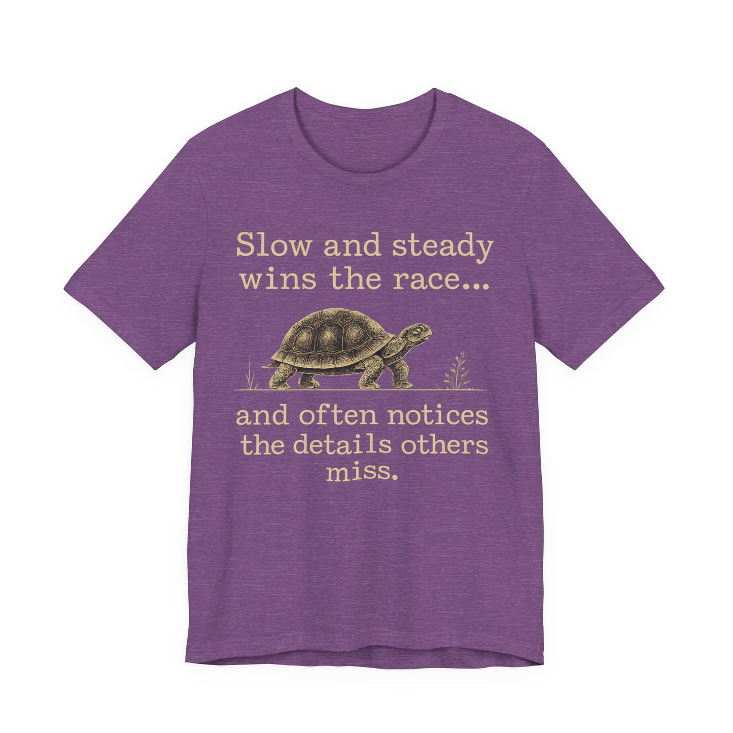 Slow and Steady Wins the Race T-Shirt — Detail-Oriented Turtle Graphic Tee image 36