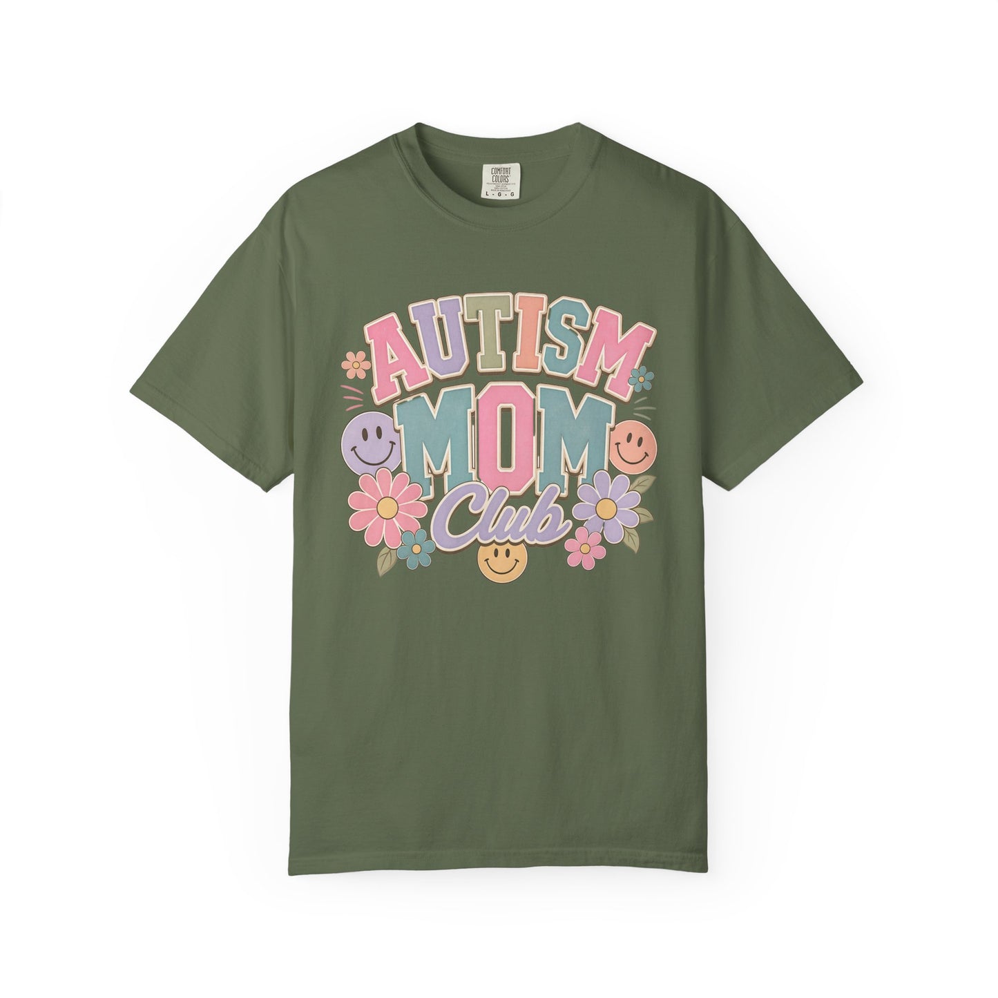 Autism Mom Club T-Shirt — Pastel Floral Support Tee image
