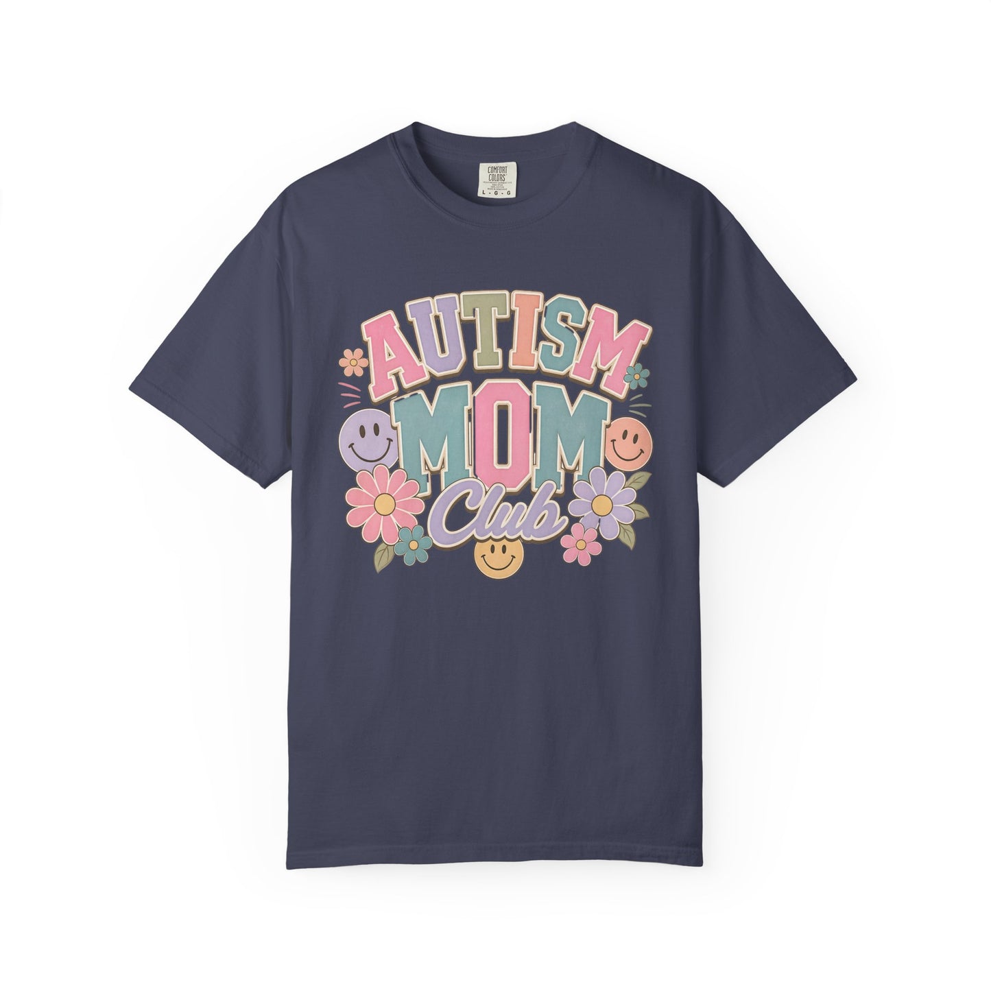 Autism Mom Club T-Shirt — Pastel Floral Support Tee image