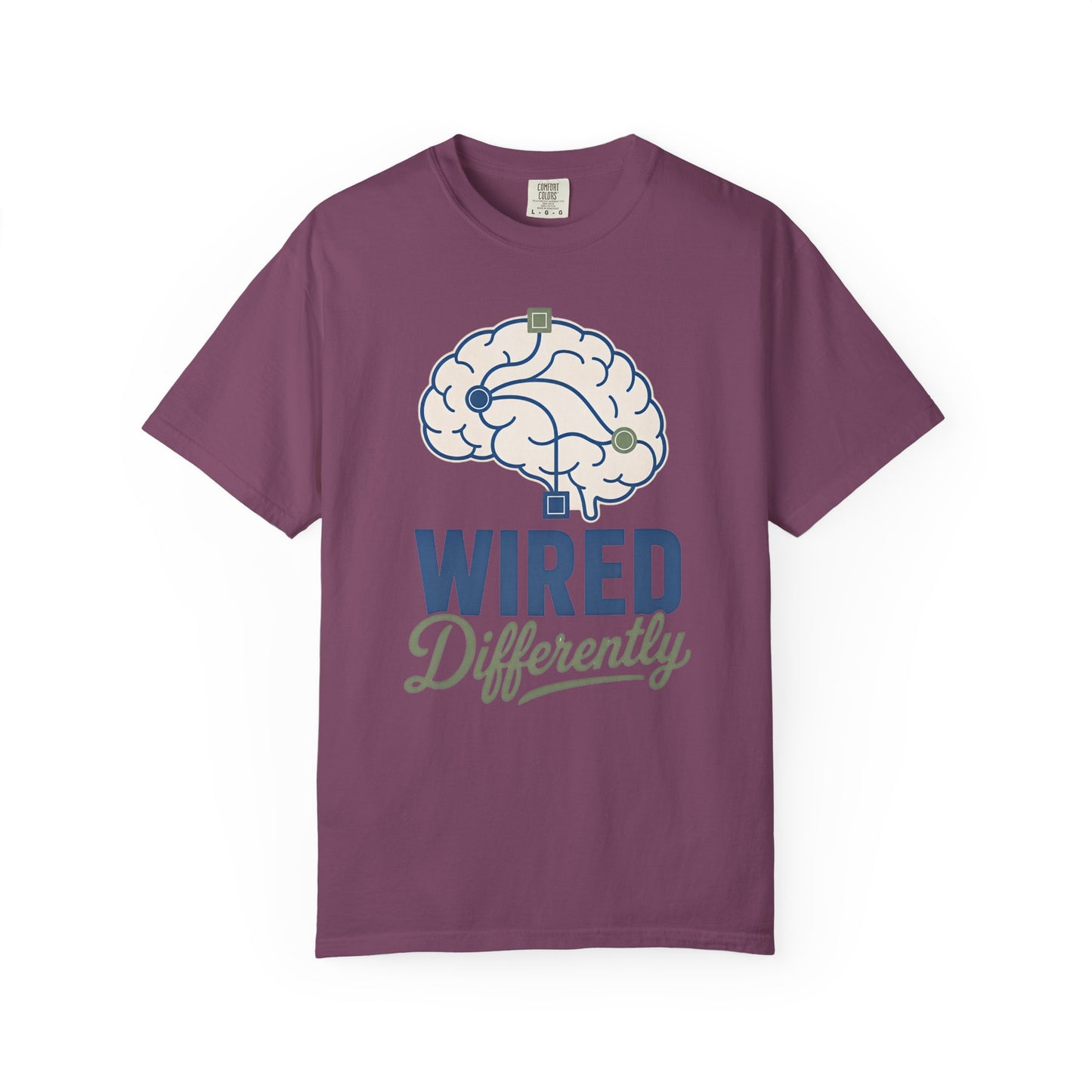 Wired Differently T-Shirt — Brain Graphic Tee for Neurodivergent Pride image