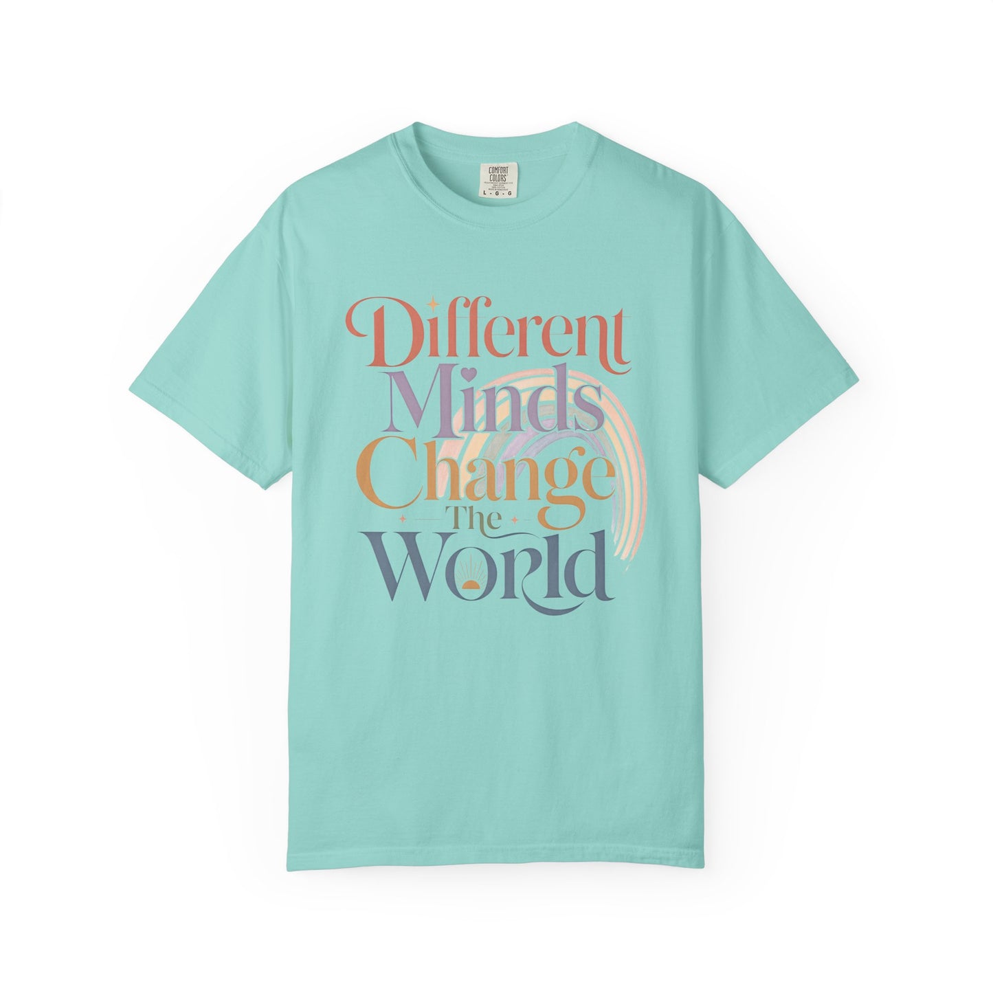 Different Minds Change the World T-Shirt — Inspirational Retro Typography Tee image