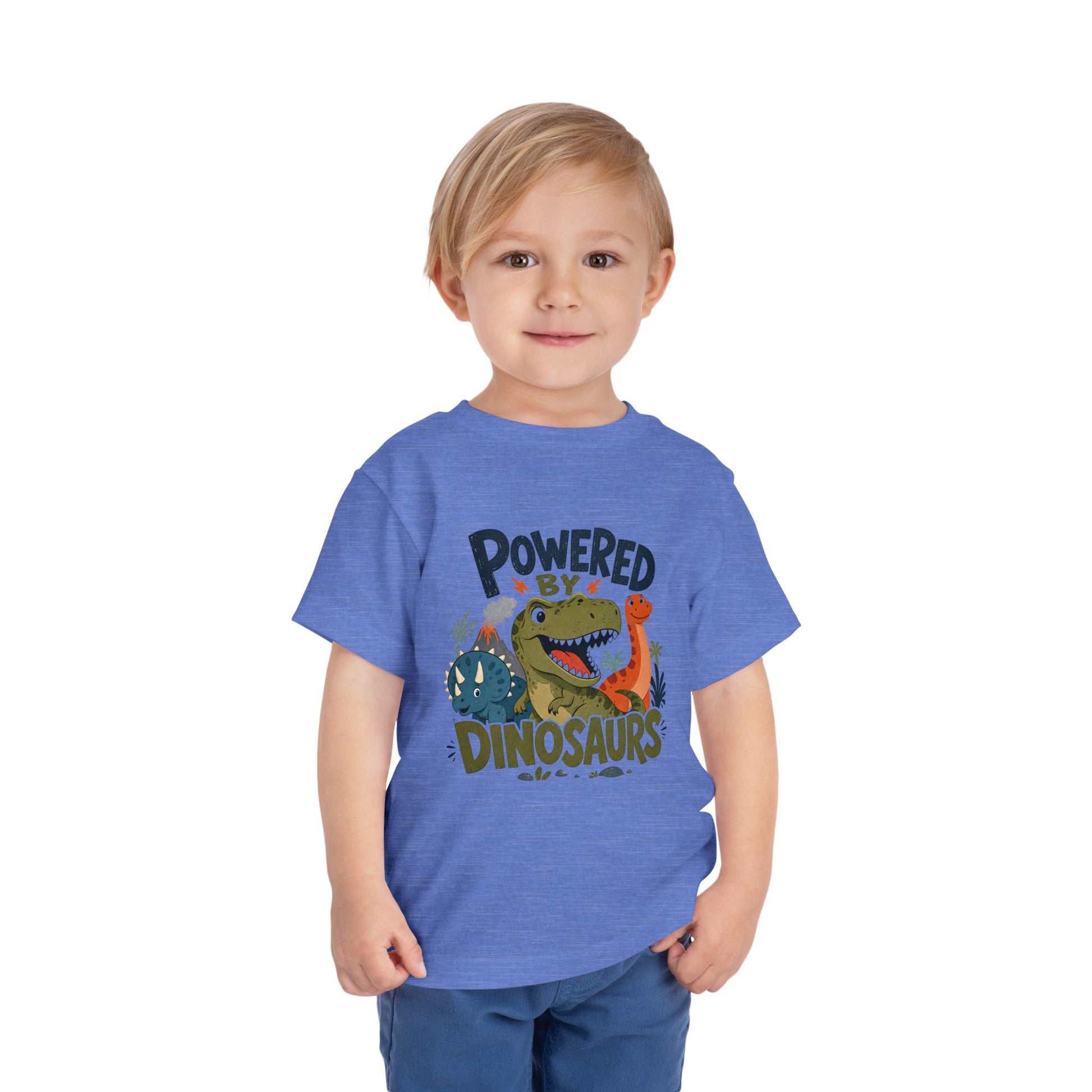 Powered by Dinosaurs Toddler Tee — Cute Dino Graphic Shirt for Kids image 30