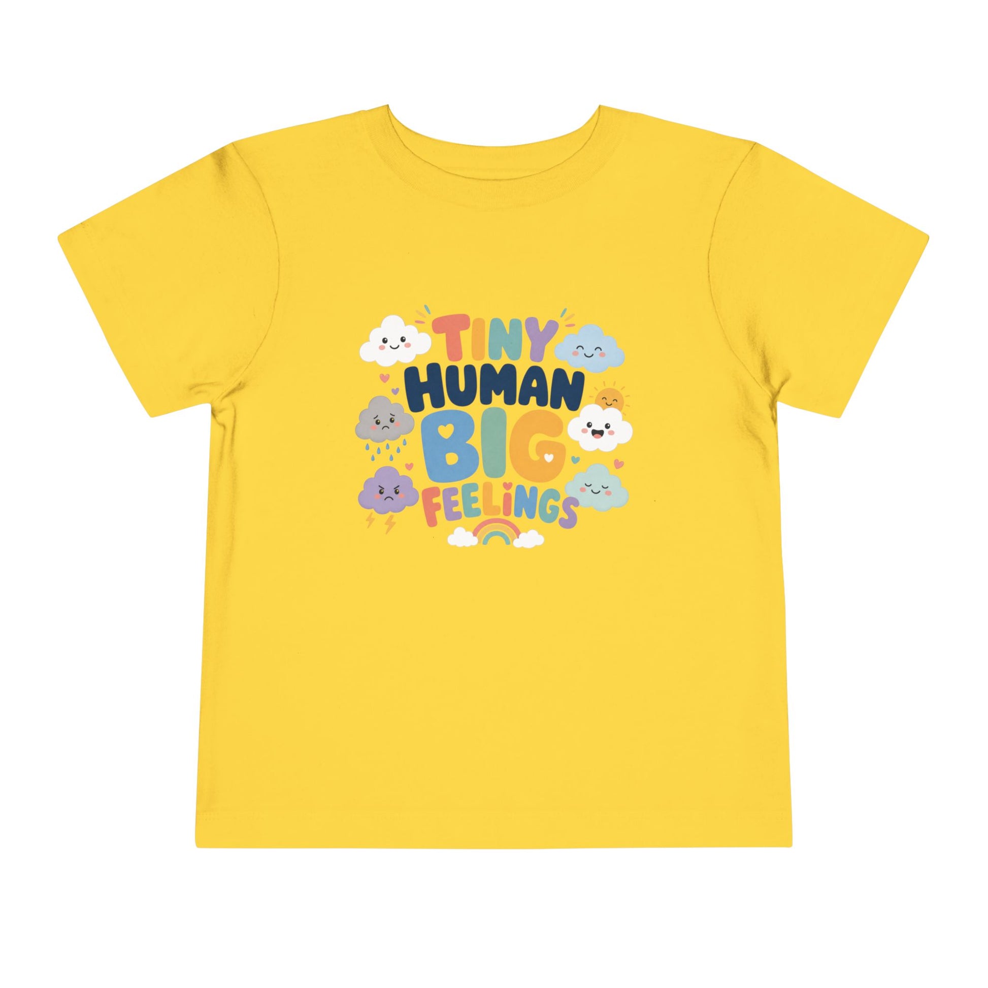 Tiny Human Big Feelings Toddler Tee - Yellow, 3T image