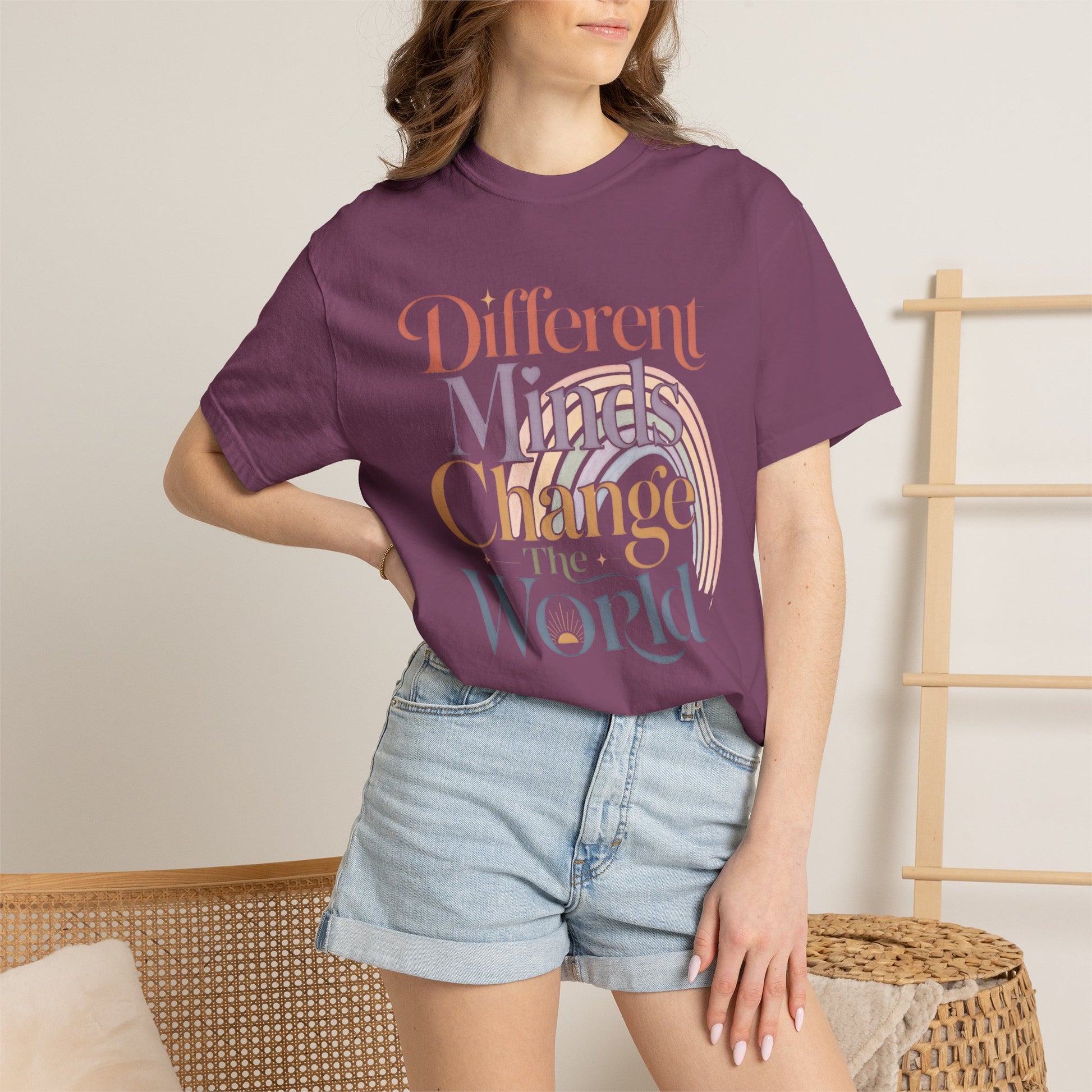 Different Minds Change the World T-Shirt — Inspirational Retro Typography Tee image 19
