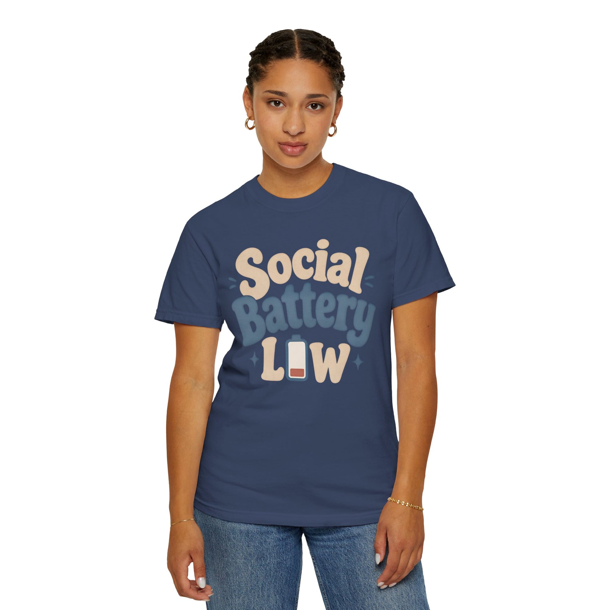 Social Battery Low T-Shirt — Funny Introvert Graphic Tee image 19