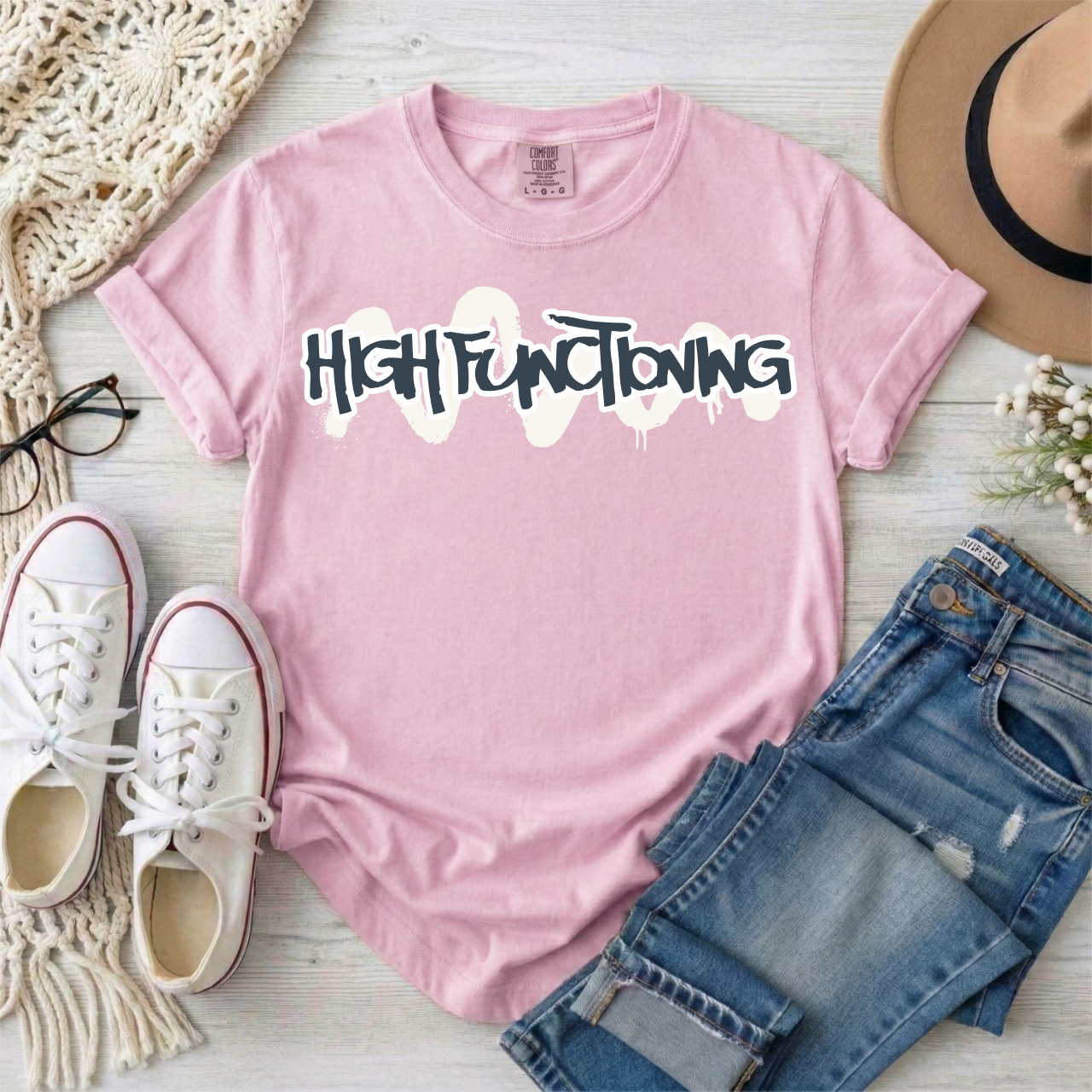 "High Functioning" Skate Graffiti Autism Awareness T-Shirt