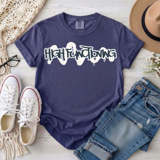 "High Functioning" Skate Graffiti Autism Awareness T-Shirt