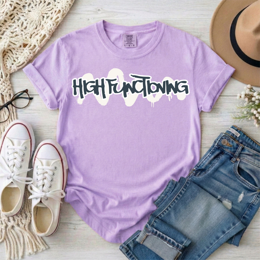 "High Functioning" Skate Graffiti Autism Awareness T-Shirt